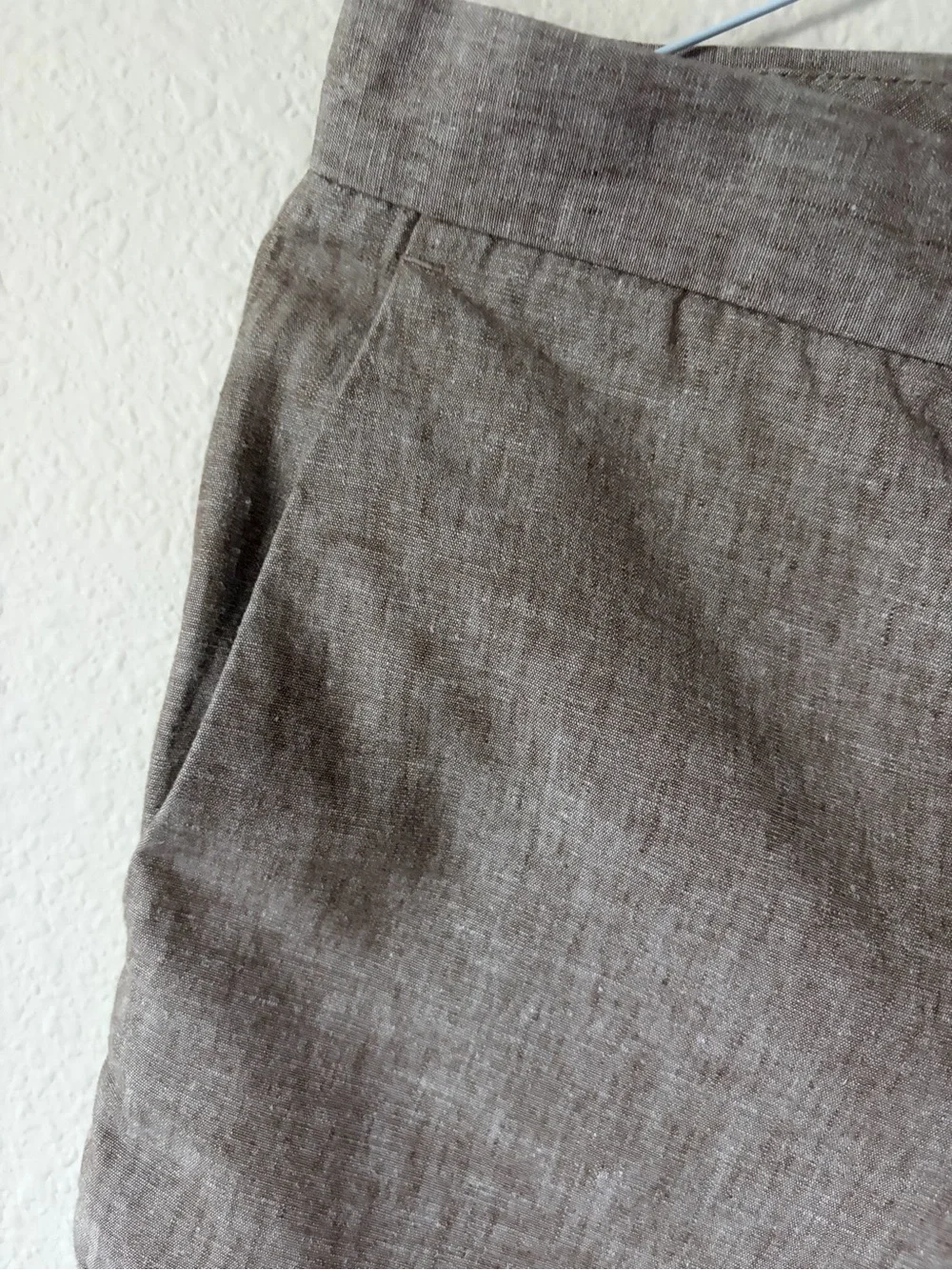 Banana Republic Men’s Khaki 9 Inch Linen Blend Chino Aiden Shorts Size 35x9